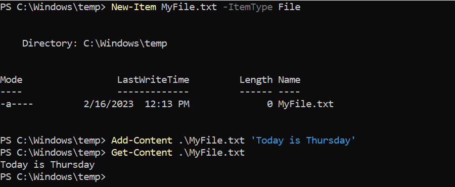 PowerShell cmdlets