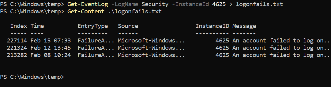 PowerShell redirection